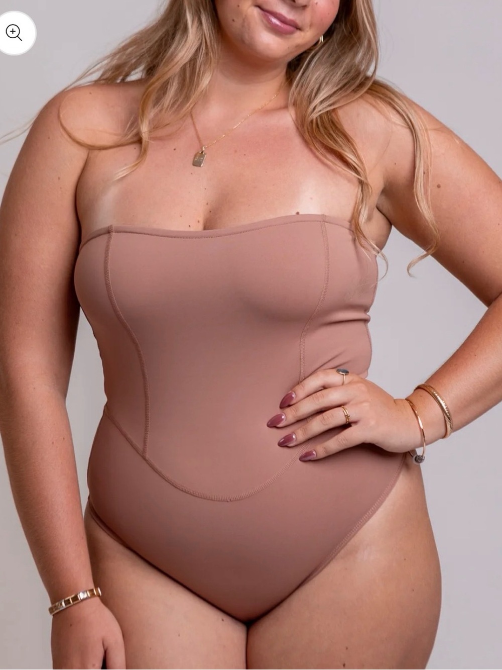 Active by Teal Sweetheart Bodysuit in Blush — Seamless Sculpting Fit